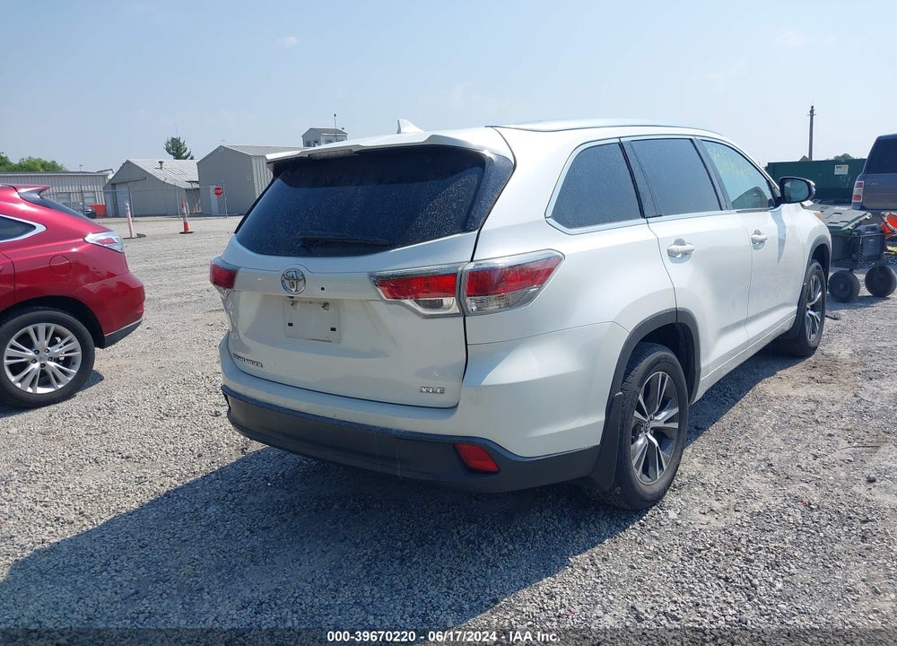 2016 TOYOTA HIGHLANDER XLE V6 VIN: 5TDKKRFH6GS151808