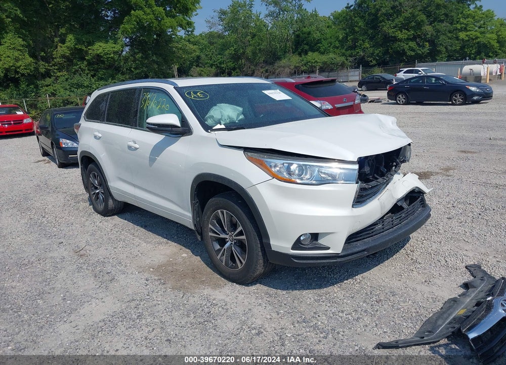 2016 TOYOTA HIGHLANDER XLE V6 VIN: 5TDKKRFH6GS151808