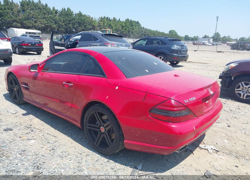 2009 MERCEDES-BENZ SL 550 VIN: WDBSK71F39F148702
