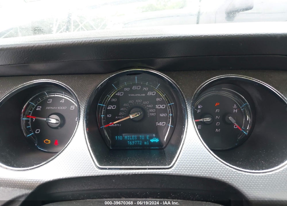 2012 FORD TAURUS SEL VIN: 1FAHP2EW0CG134287