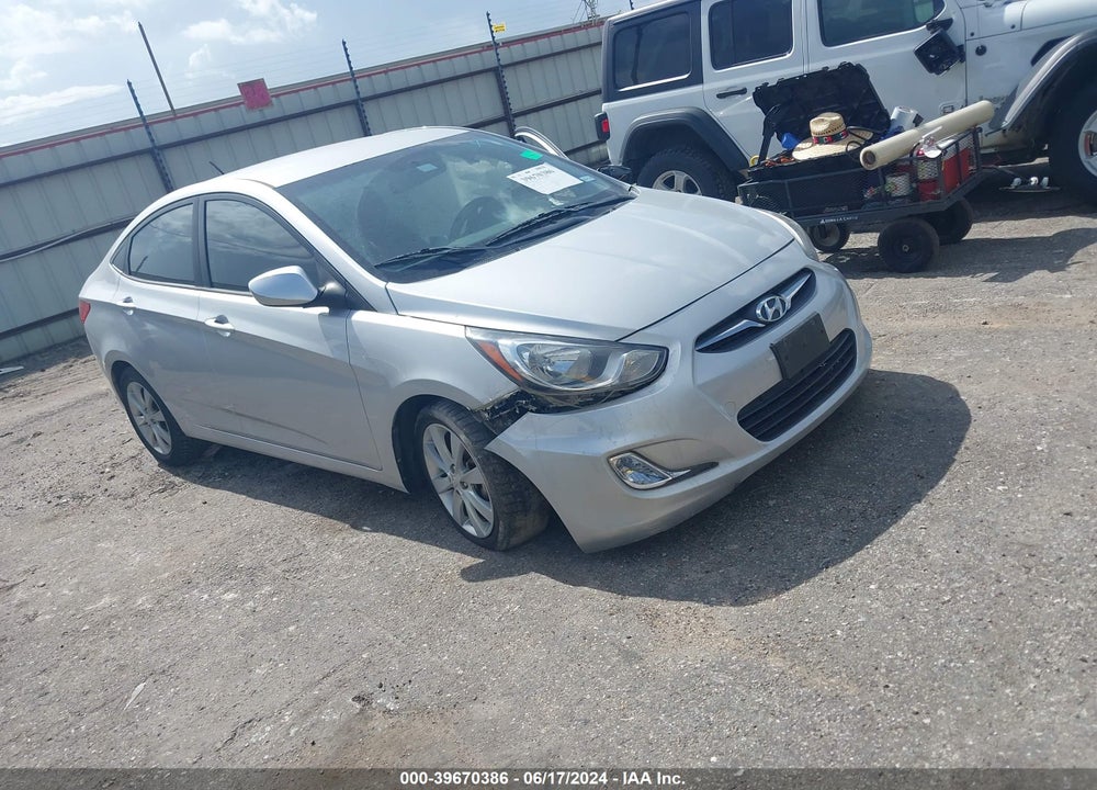 2012 HYUNDAI ACCENT GLS VIN: KMHCU4AE1CU054841