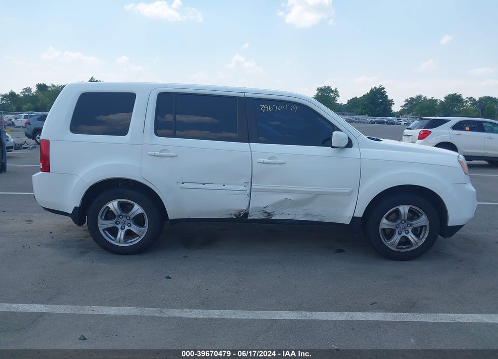 2013 HONDA PILOT EX-L VIN: 5FNYF3H54DB042651
