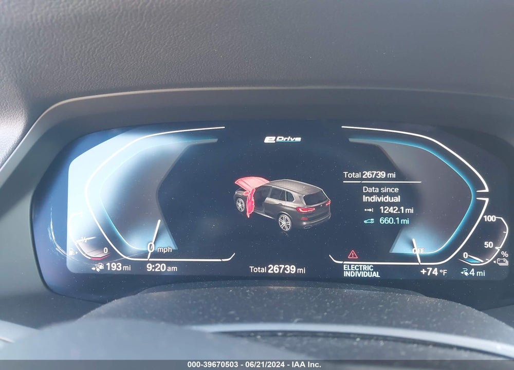 2022 BMW X5 PHEV XDRIVE45E VIN: 5UXTA6C00N9J23968