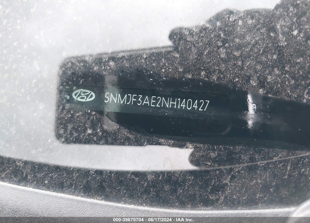 2022 HYUNDAI TUCSON SEL VIN: 5NMJF3AE2NH140427