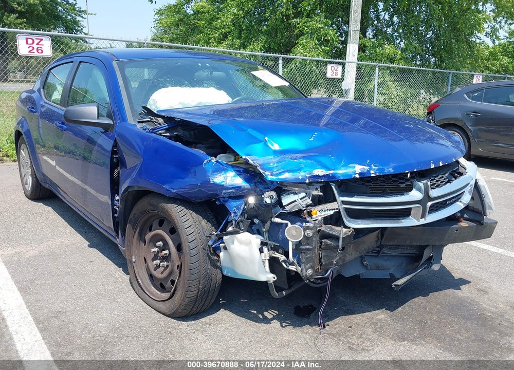 2013 DODGE AVENGER SE VIN: 1C3CDZAB0DN650675