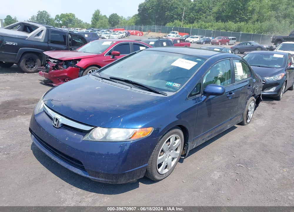 2008 HONDA CIVIC LX VIN: 1HGFA16598L091457
