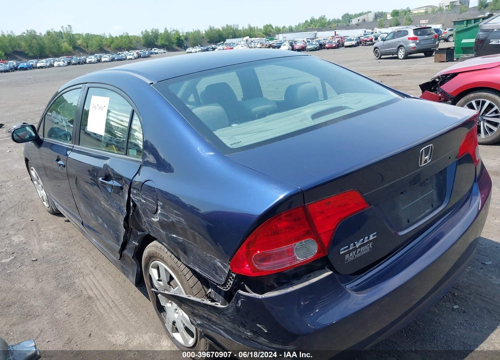 2008 HONDA CIVIC LX VIN: 1HGFA16598L091457