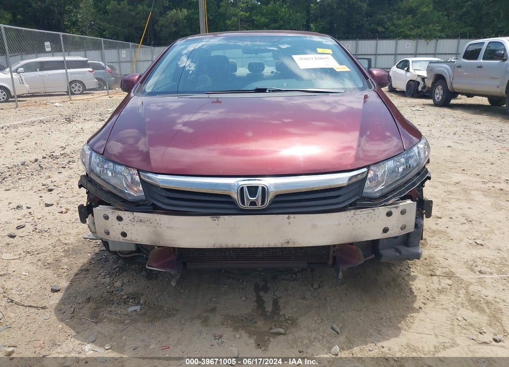 2012 HONDA CIVIC VIN: 19XFB2F57CE393039