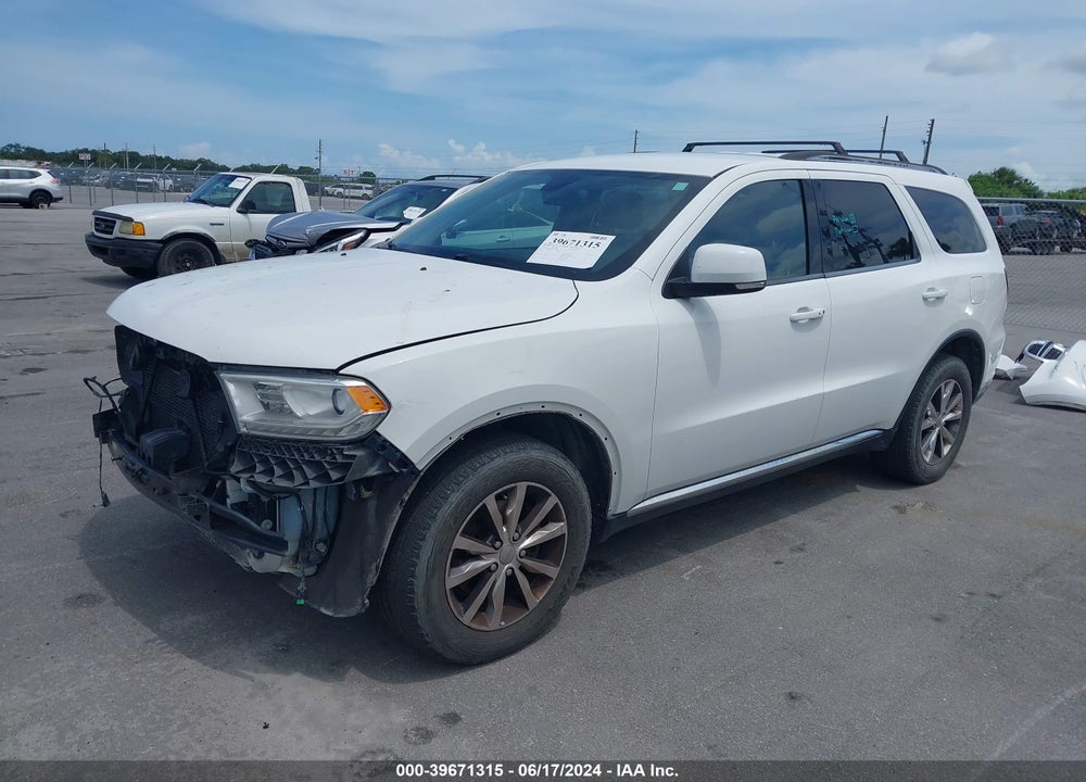 2016 DODGE DURANGO LIMITED VIN: 1C4RDJDG6GC353604