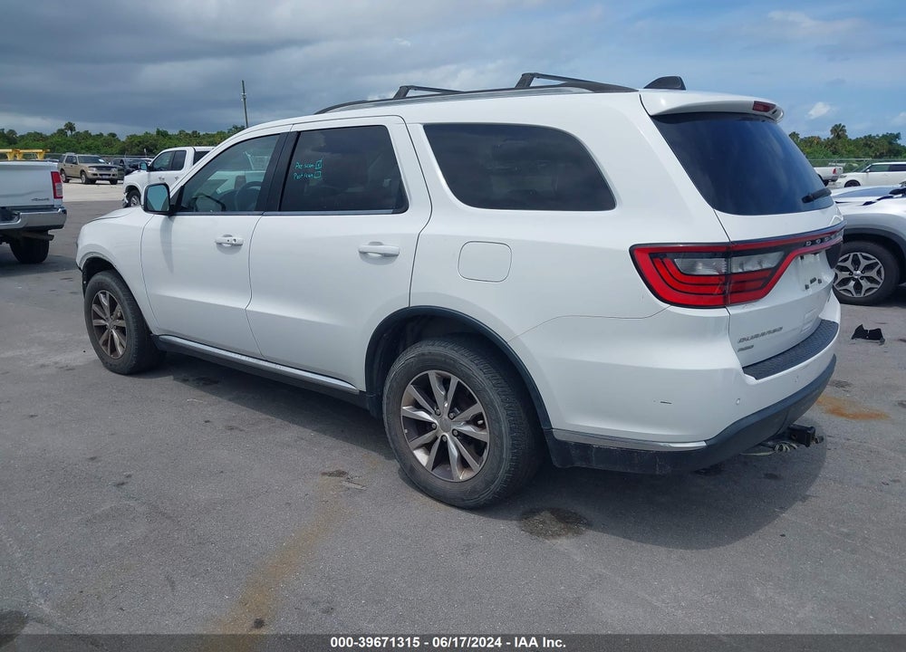 2016 DODGE DURANGO LIMITED VIN: 1C4RDJDG6GC353604