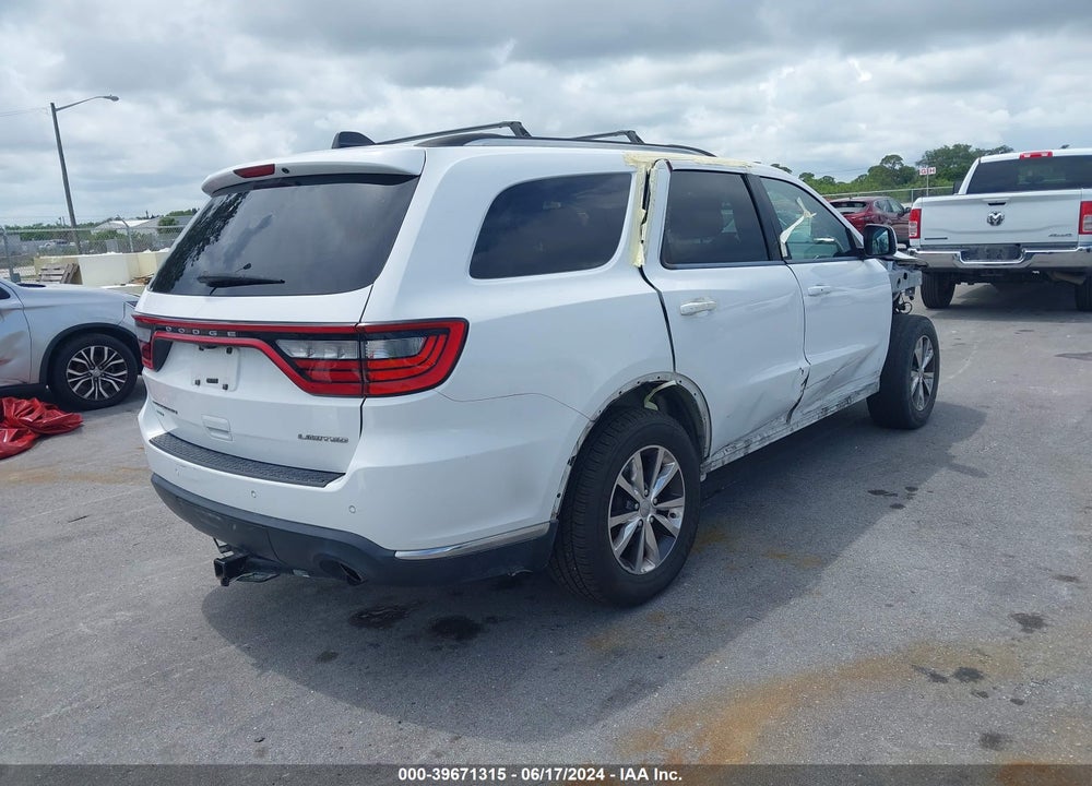 2016 DODGE DURANGO LIMITED VIN: 1C4RDJDG6GC353604