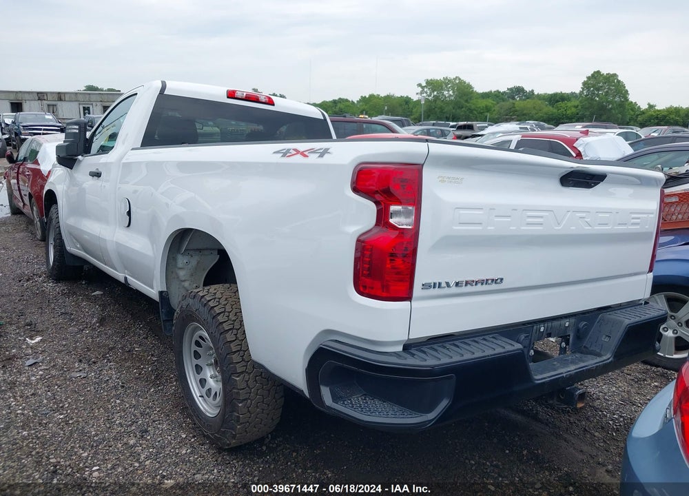 2021 CHEVROLET SILVERADO 1500 4WD REGULAR CAB LONG BED WT VIN: 3GCNYAEK9MG305433