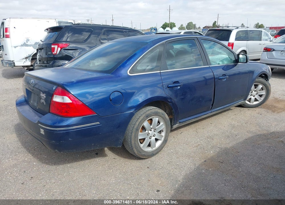 2006 FORD FIVE HUNDRED SE VIN: 1FAHP23186G184169