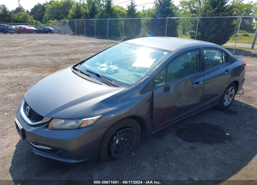 2013 HONDA CIVIC LX VIN: 19XFB2F5XDE201243
