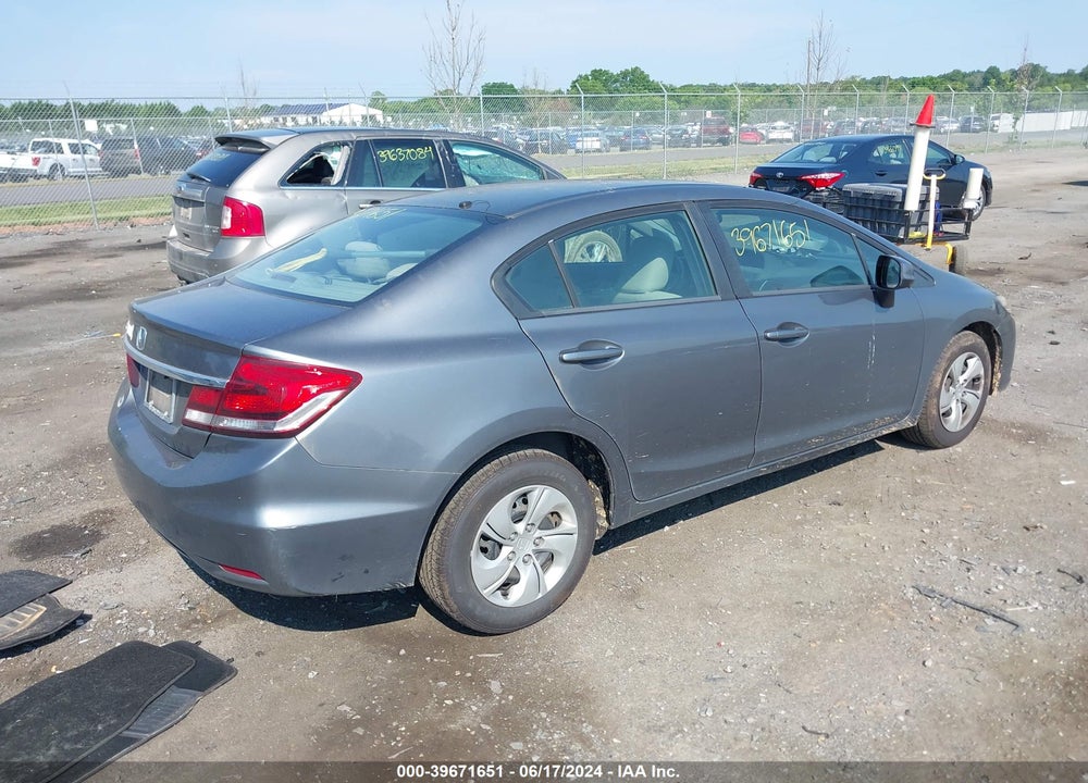 2013 HONDA CIVIC LX VIN: 19XFB2F5XDE201243