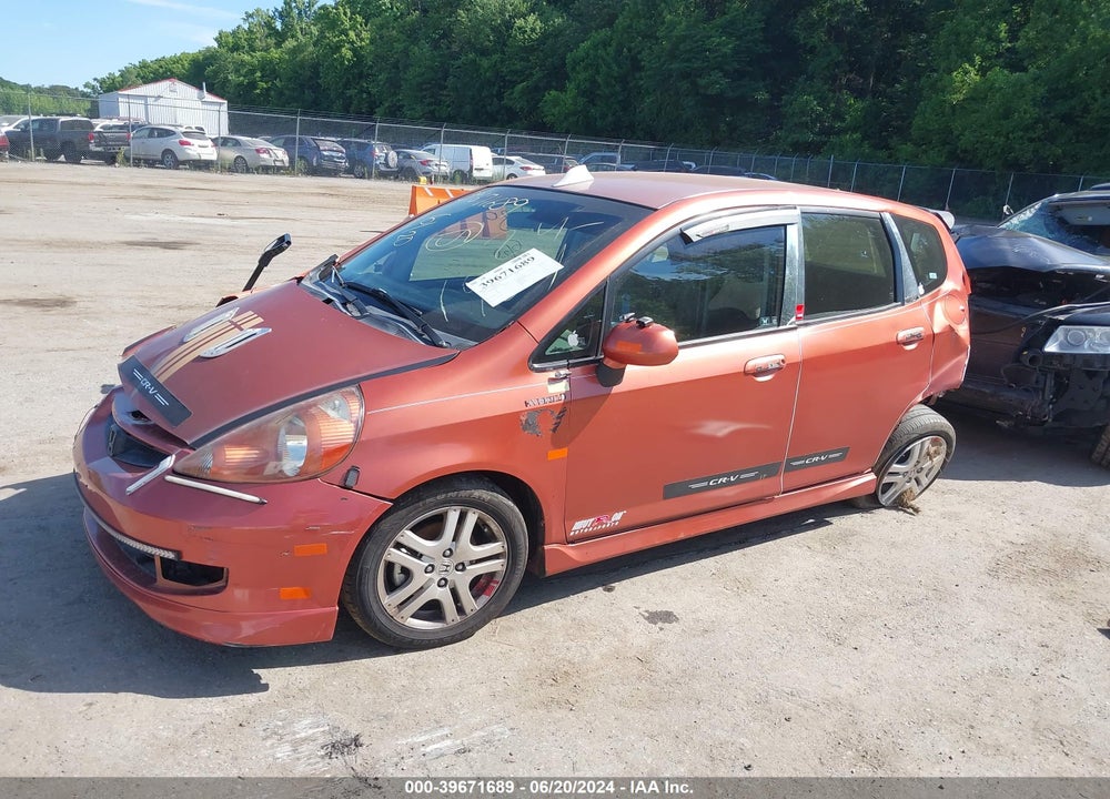 2008 HONDA FIT SPORT VIN: JHMGD38678S070316