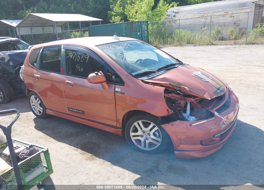 2008 HONDA FIT SPORT VIN: JHMGD38678S070316