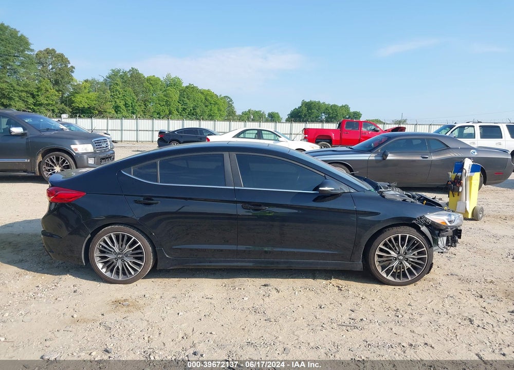 2018 HYUNDAI ELANTRA SPORT VIN: KMHD04LB9JU506602