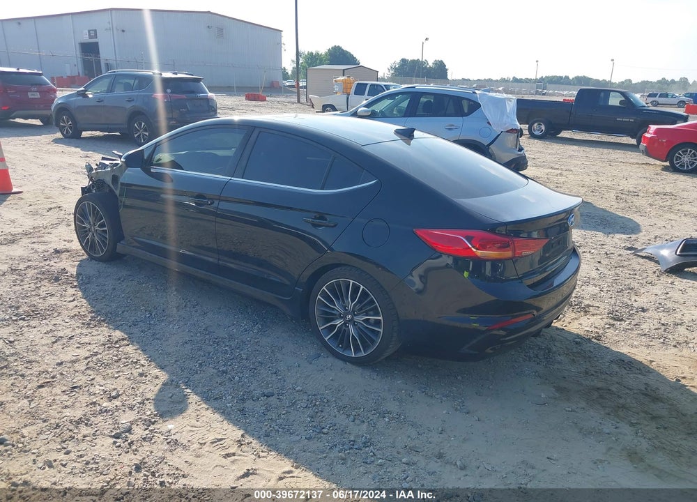 2018 HYUNDAI ELANTRA SPORT VIN: KMHD04LB9JU506602