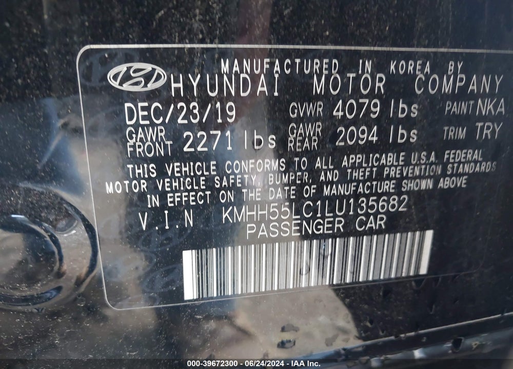 2020 HYUNDAI ELANTRA GT N LINE VIN: KMHH55LC1LU135682