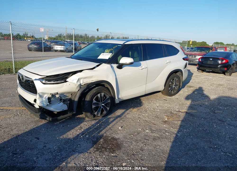 2021 TOYOTA HIGHLANDER XLE VIN: 5TDGZRBH7MS124281