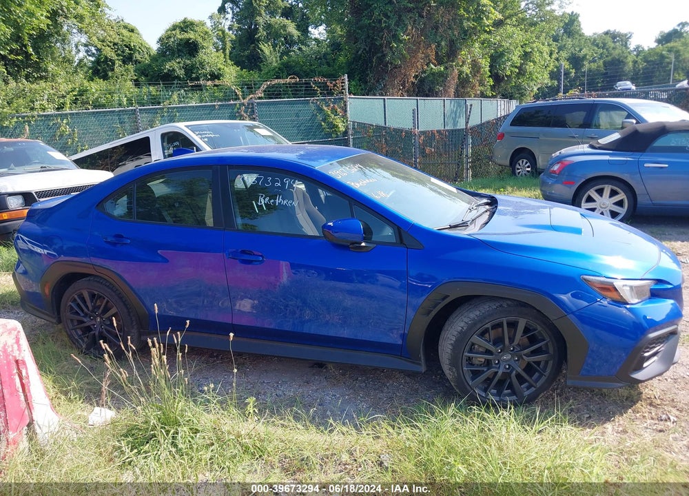 2022 SUBARU WRX PREMIUM VIN: JF1VBAH6XN8031429