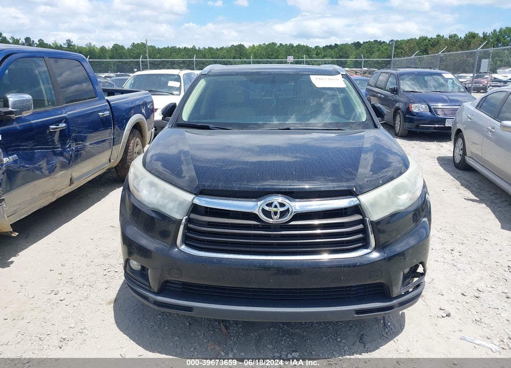 2015 TOYOTA HIGHLANDER XLE V6 VIN: 5TDJKRFH6FS221348