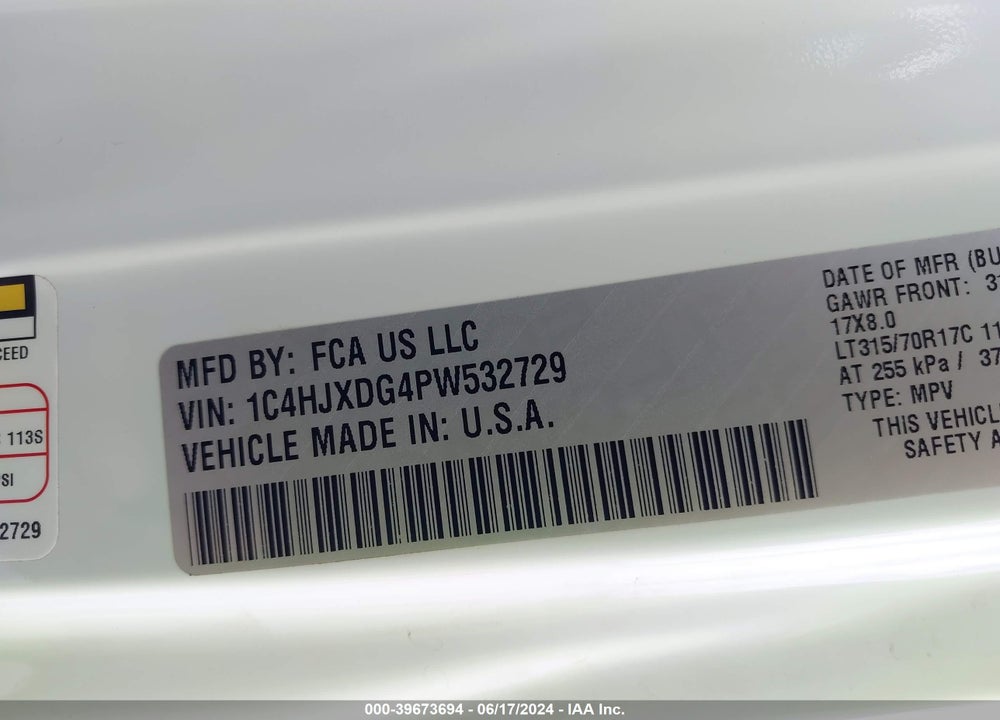 2023 JEEP WRANGLER 4-DOOR WILLYS 4X4 VIN: 1C4HJXDG4PW532729