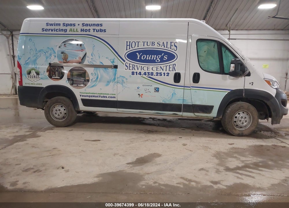 2023 RAM PROMASTER 2500 HIGH ROOF 159 WB VIN: 3C6LRVDG1PE543471