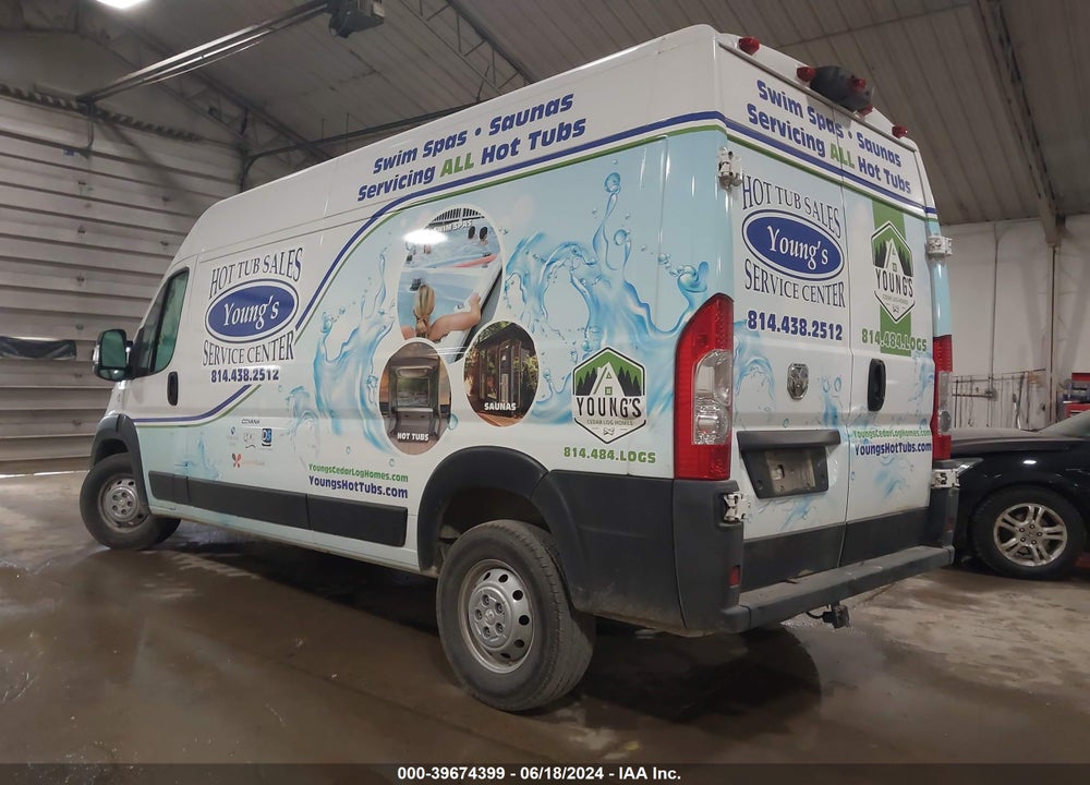 2023 RAM PROMASTER 2500 HIGH ROOF 159 WB VIN: 3C6LRVDG1PE543471