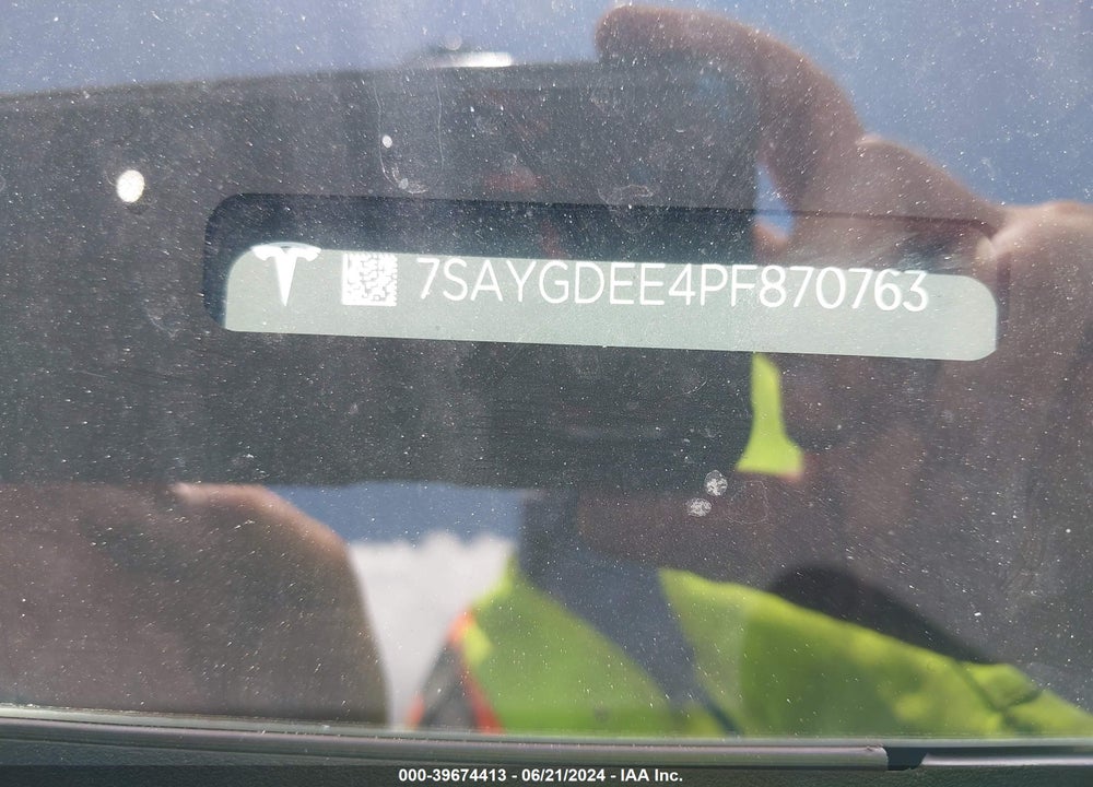 2023 TESLA MODEL Y AWD/LONG RANGE DUAL MOTOR ALL-WHEEL DRIVE VIN: 7SAYGDEE4PF870763