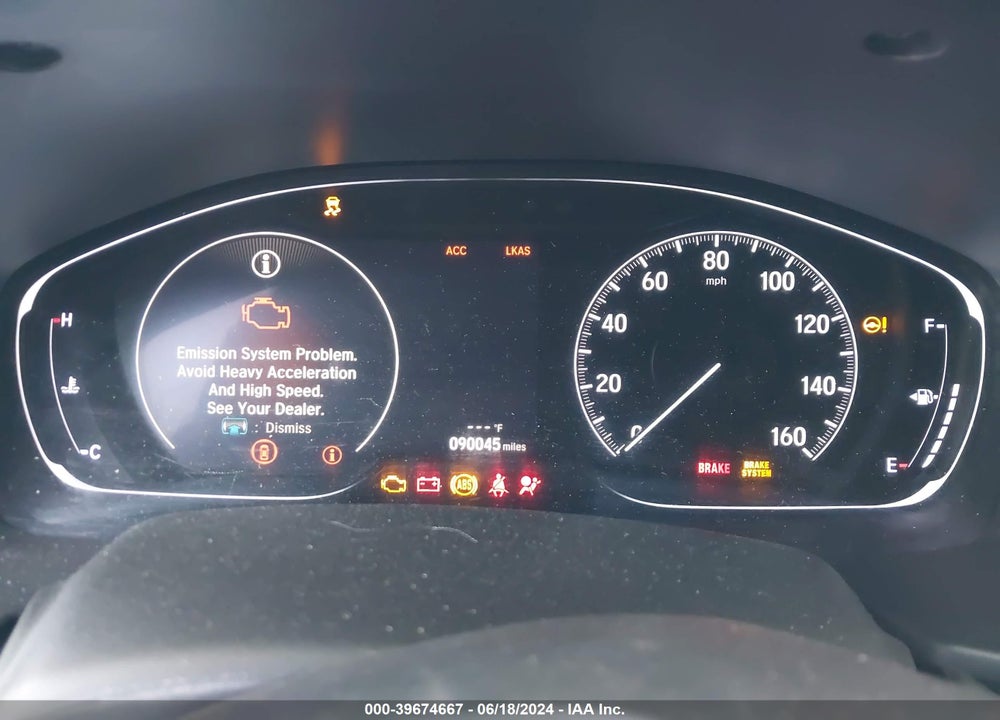 2019 HONDA ACCORD SPORT VIN: 1HGCV1F39KA079320