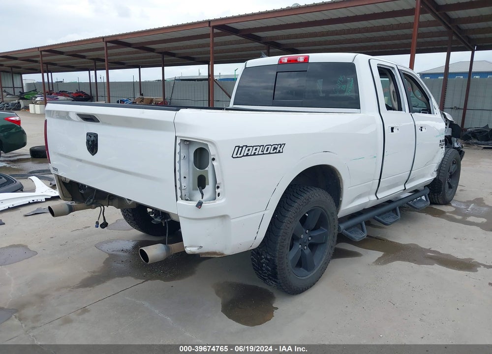 2019 RAM 1500 CLASSIC WARLOCK QUAD CAB 4X2 6'4 BOX VIN: 1C6RR6GT9KS724090