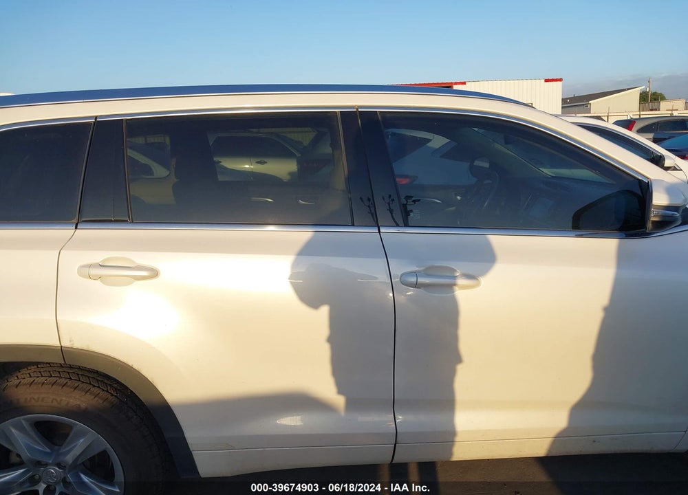 2014 TOYOTA HIGHLANDER LIMITED V6 VIN: 5TDYKRFH9ES006320
