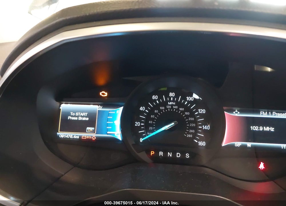 2017 FORD EDGE TITANIUM VIN: 2FMPK3K92HBB91769