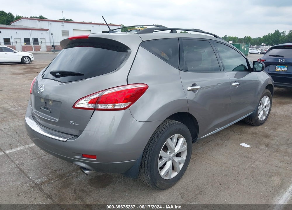 2012 NISSAN MURANO SL VIN: JN8AZ1MU7CW110935