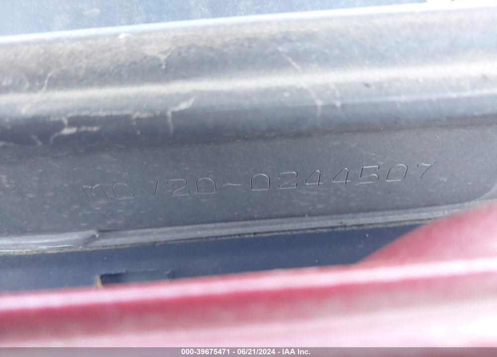 2000 TOYOTA CAMRY XLE V6 VIN: JT2BF28K6Y0244507
