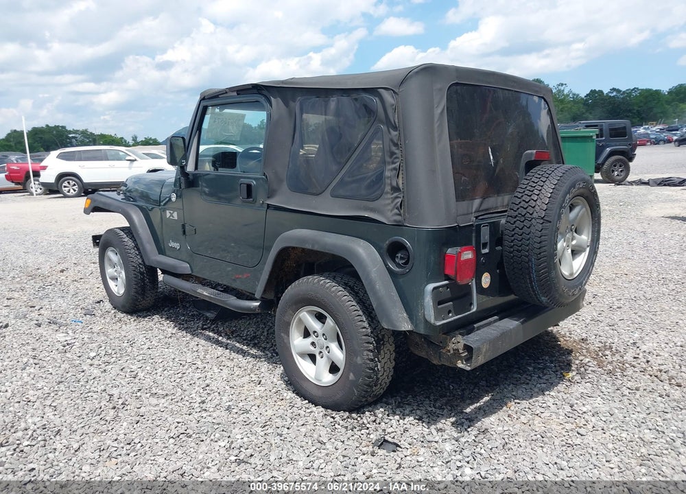 2002 JEEP WRANGLER X VIN: 1J4FA39S42P707653