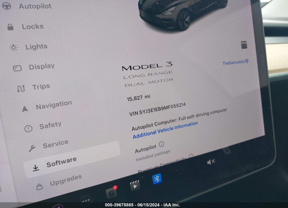 2021 TESLA MODEL 3 LONG RANGE DUAL MOTOR ALL-WHEEL DRIVE VIN: 5YJ3E1EB9MF055214