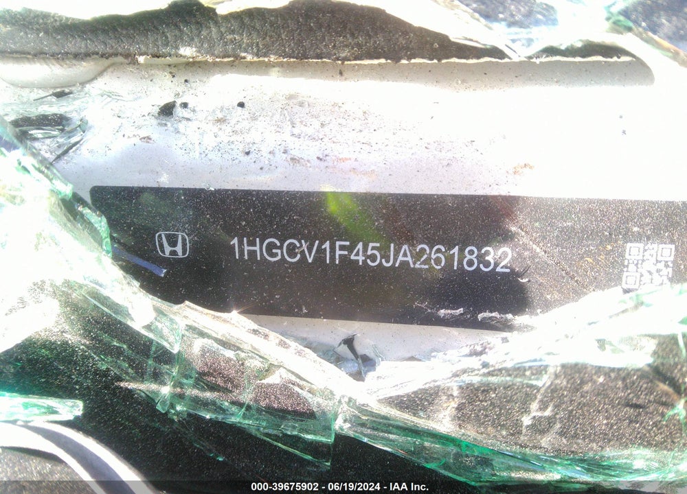 2018 HONDA ACCORD EX VIN: 1HGCV1F45JA261832