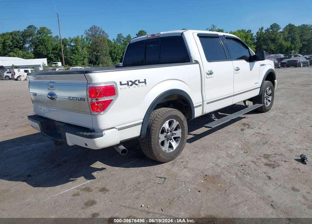 2012 FORD F-150 PLATINUM VIN: 1FTFW1ET9CFB92523