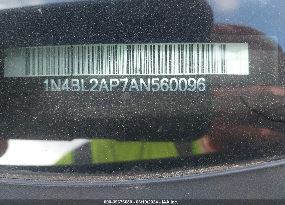 2010 NISSAN ALTIMA 3.5 SR VIN: 1N4BL2AP7AN560096