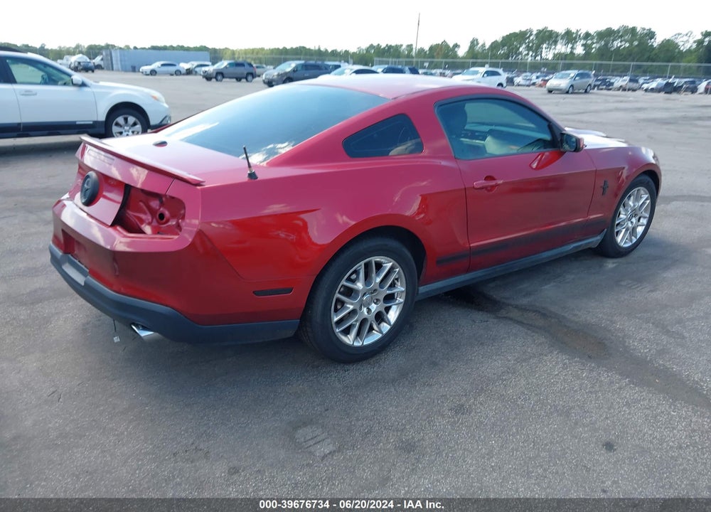 2012 FORD MUSTANG V6 PREMIUM VIN: 1ZVBP8AM7C5246472