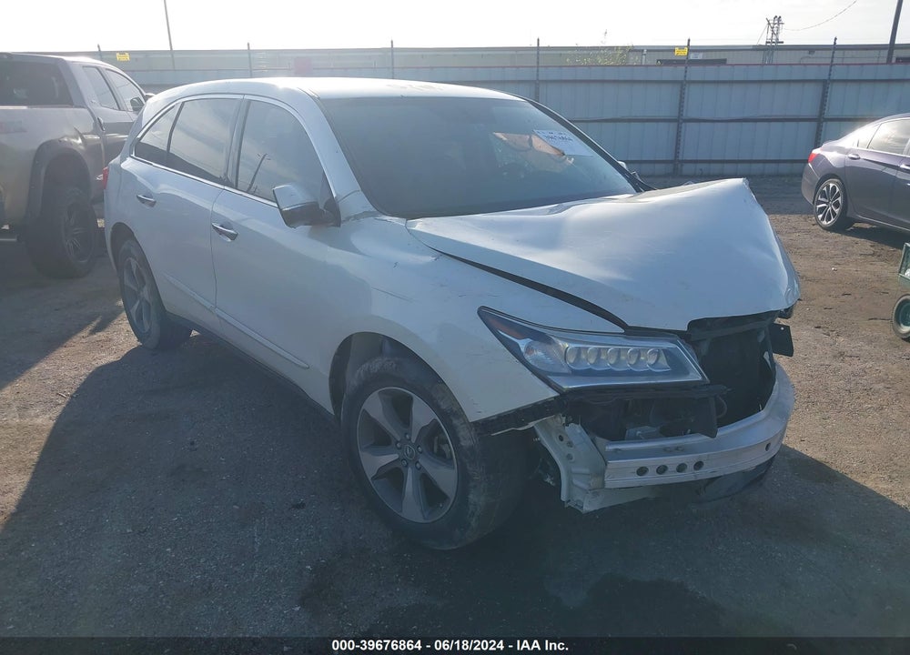 2014 ACURA MDX VIN: 5FRYD4H25EB014407