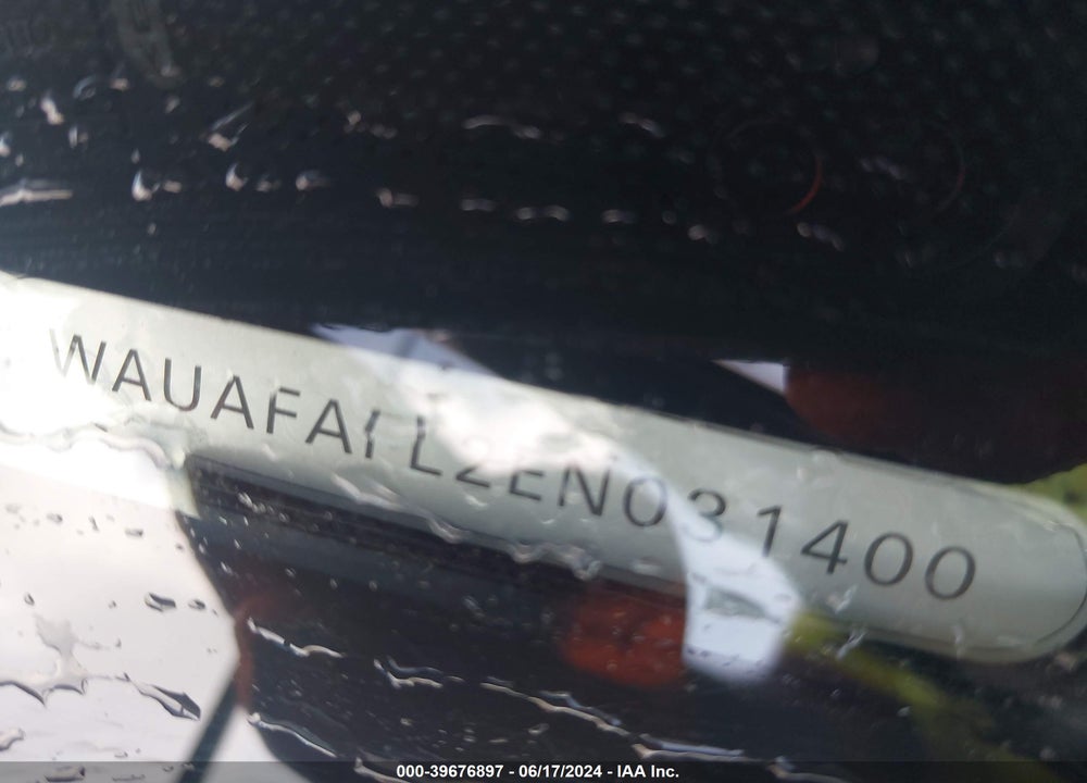 2014 AUDI A4 VIN: WAUAFAFL2EN031400