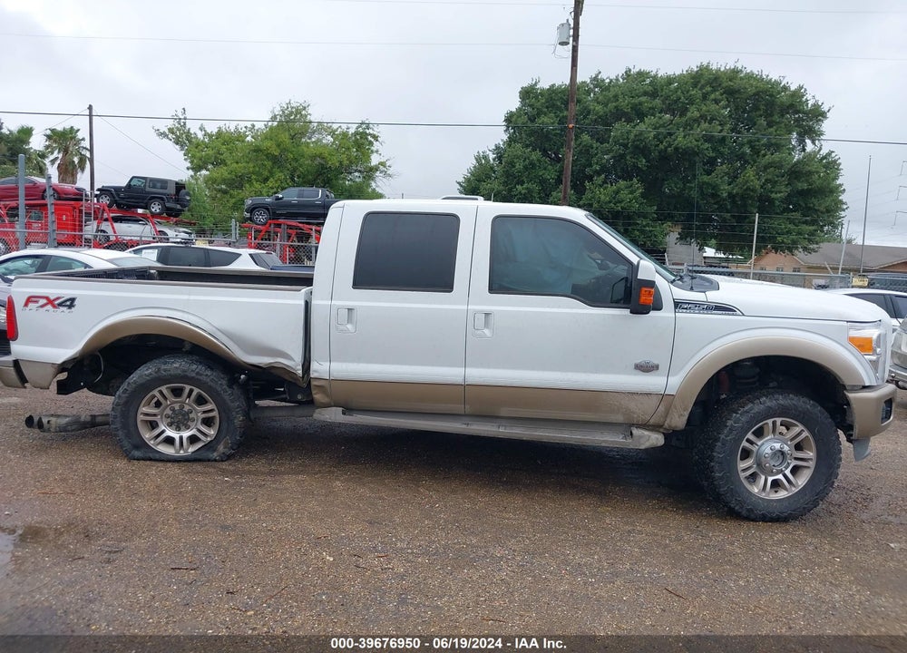 2012 FORD F-250 LARIAT VIN: 1FT7W2BT6CEC04566