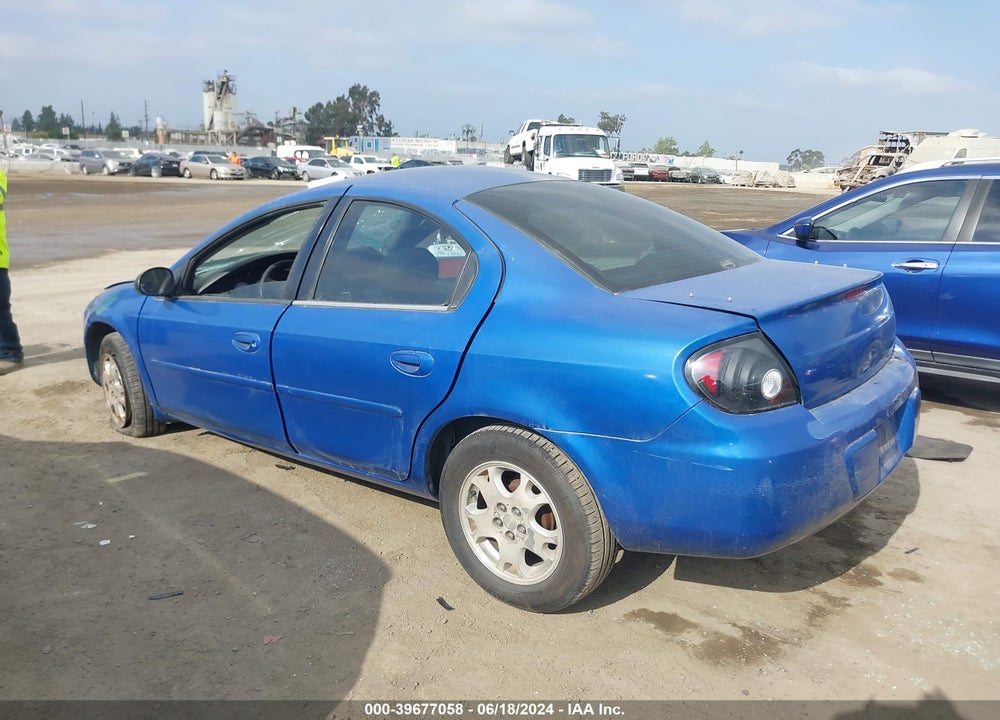 2005 DODGE NEON SXT VIN: 1B3ES56C95D262597