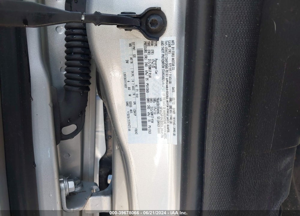 2013 FORD FOCUS TITANIUM VIN: 1FADP3N22DL264176