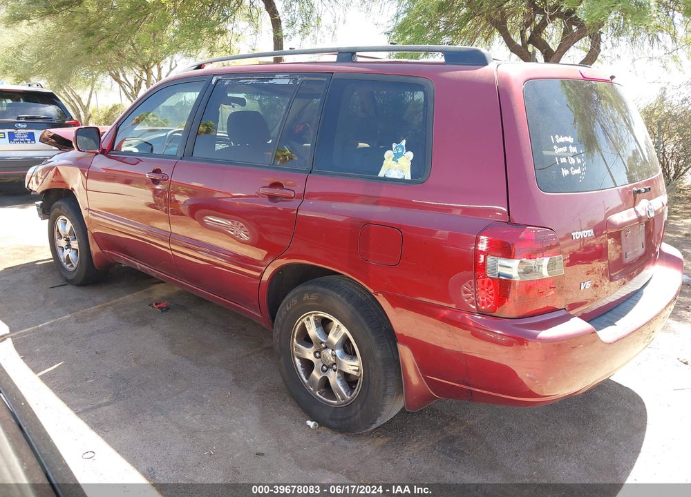 2007 TOYOTA HIGHLANDER V6 VIN: JTEDP21A770139452