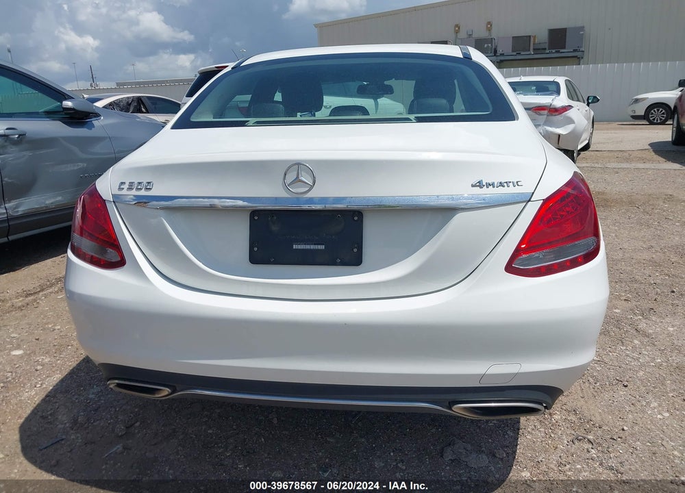 2015 MERCEDES-BENZ C 300 4MATIC/LUXURY 4MATIC/SPORT 4MATIC VIN: 55SWF4KB0FU022619